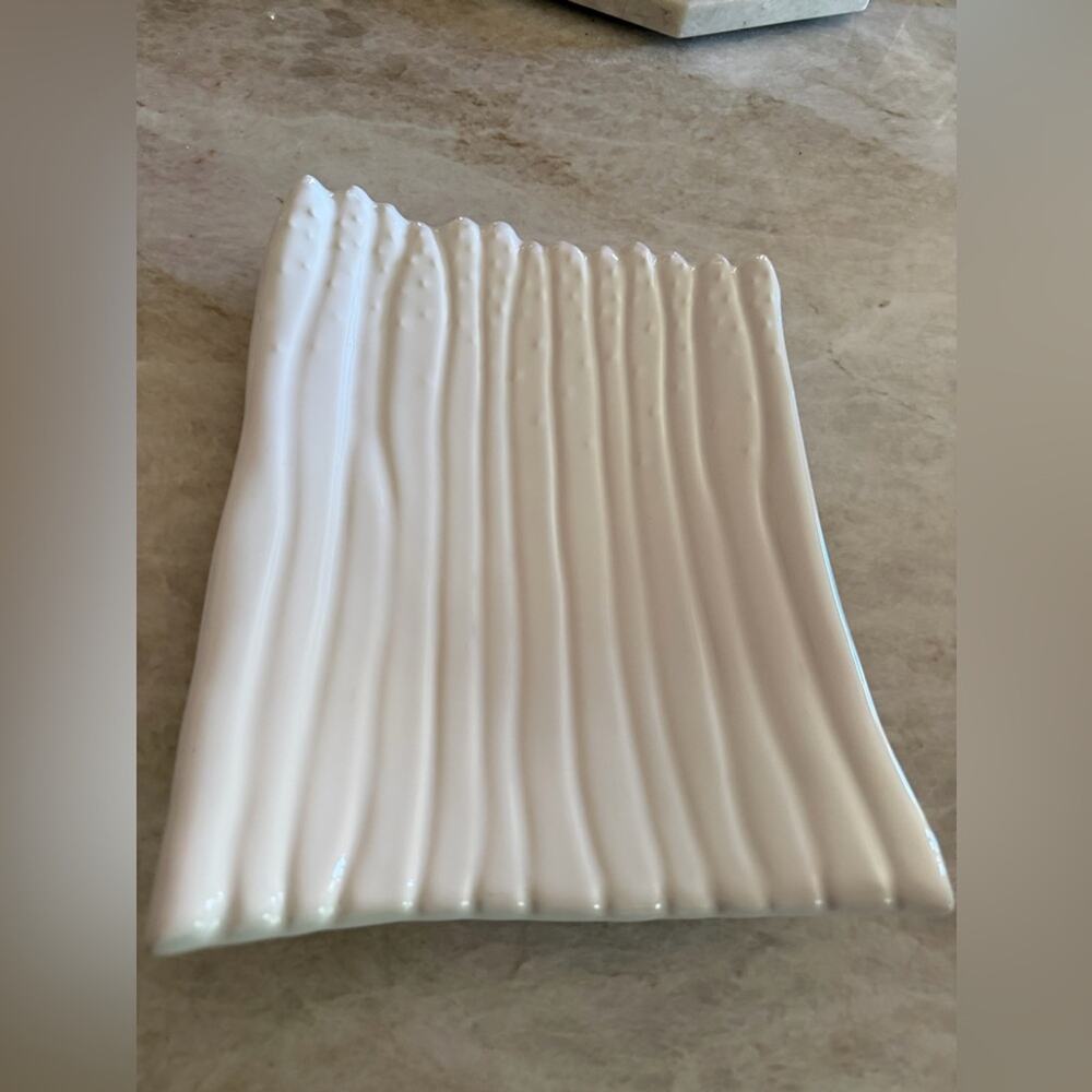 Vintage Asparagus platter white